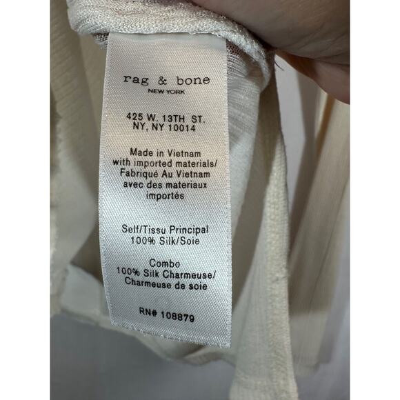rag & bone 100% Silk Knit Long Sleeve Top Size M Pullover Designer B21 - Picture 4 of 7